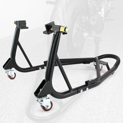 Xitomer Mobile Rear Paddock Stand Paddock Motorcycle Stand Dolly, Universal Motorcycle Lift, Adjustable Motorcycle Stand Lift Motorcycle Wheel Stand