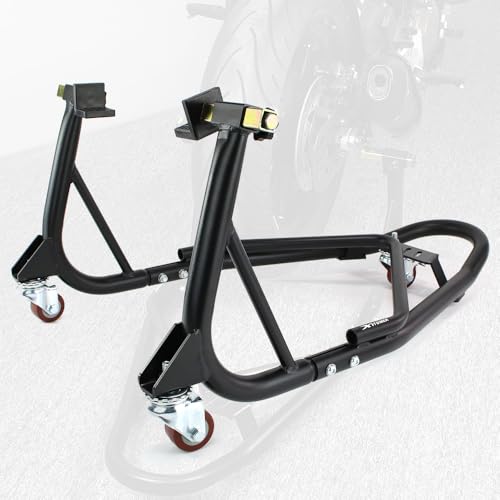 Xitomer Mobile Rear Paddock Stand Paddock Motorcycle Stand Dolly, Universal Motorcycle Lift, Adjustable Motorcycle Stand Lift Motorcycle Wheel Stand