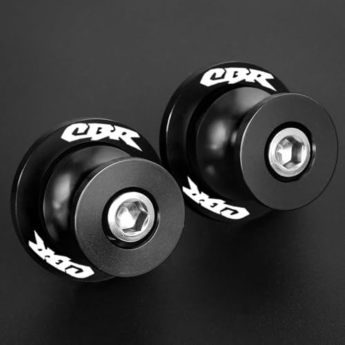 2pcs M8*1.5 Motorcycle Swing Arm Sliders Spools For H-onda CBR150 CBR100f CBR1000rr CBR1100xx CBR125 CBR250 CBR400rr CBR400f CBR450sr CBR600rr CBR600f CBR900rr CBR954rr (Black) - color: Spool - Black