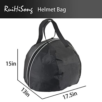 Helmet Bag,Helmet Storage Bag,Motorcycle MX Helmet Bag With Silver Piping, Zipper, Carry Handle and Cashmere Lining