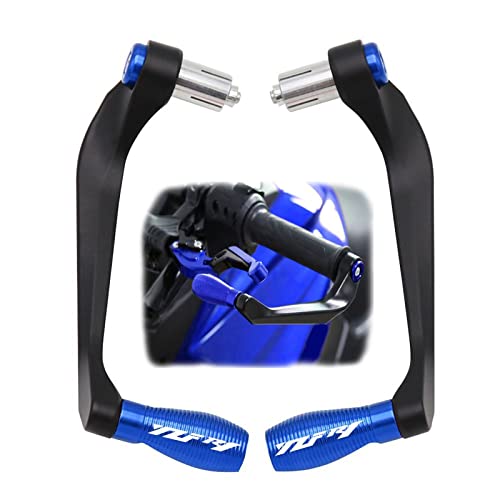 Lever Hand Guard for Y-AMAHA YZF-R1 YZFR1 2000-2023 2022 2021 2020 2019 Motorcycle Universal 7/8" 22mm Handlebar Grips Guard Brake Clutch Levers Handle Bar Guard Protector(Blue) - color: Blue