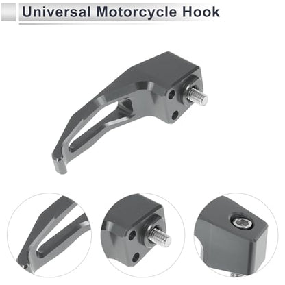 Universal Motorcycle Hanging Hook Square Motorcycle Helmet Luggage Bag Holder Hanger for Scooter Bicycles Titanium Tone 78mm Length
