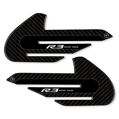 labelbike - 2 3D Stickers Motorcycle Tank Sides Protection and Decoration in Resin Compatible with Yamaha YZF R3 2015-2018 - size: Tank side