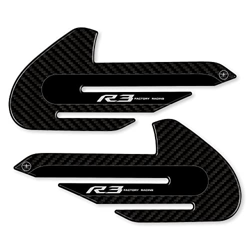 labelbike - 2 3D Stickers Motorcycle Tank Sides Protection and Decoration in Resin Compatible with Yamaha YZF R3 2015-2018 - size: Tank side