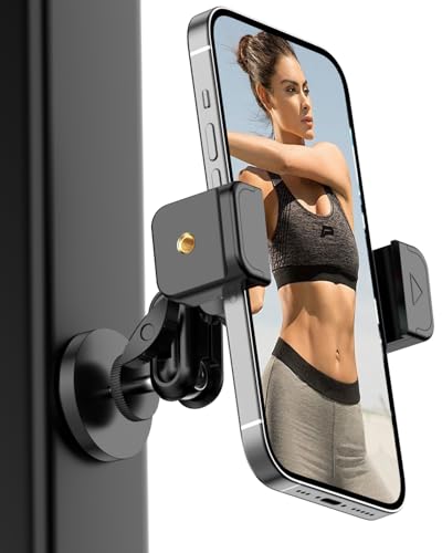 Gym Magnetic Phone Holder, 360°Adjustable, Magnetic Phone Holder Mount for Gym, Portable Gym Accessories, Workout Gift for Men and Women, Compatible with iPhone 16 15 14 13 Pro Max - size: JSF22