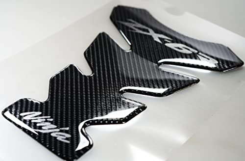 Real Carbon Look, Motorcycle Reflective Sticker, Vinyl Decal Emblem Protection, Gas Tank Pad, Fuel Knee Grip Decal for ZX6R 2007-2008