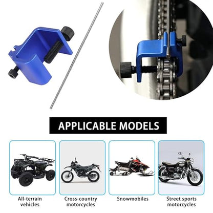 Universals Motorcycle Chain Adjuster Motorbike Chain Sprocket Alignment Tool Providing Stable and Secure Operate Adjuster Universals - color: Blue