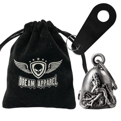 Dream Apparel Motorcycle Bell Guardian Angel Drive Away Gremlin, Biker Bell for Men Women Rider Riding, Good Luck Gift - style: Sexy Female and Motorcycle