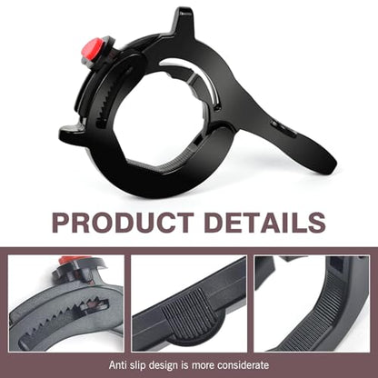 Motorcycle Cruise Booster, Labor Saving Anti-slip Cruise Throttle Plus Handlebar Clip, Modification Replacement Parts, Suitable for Most Motorcycles (Black)