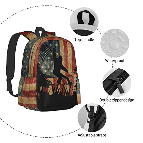 American Flag Tree Backpack Bookbag Laptop Backpacks Multipurpose Daypack for Boys Girls School Men Women Travel Hiking - color: American Flag