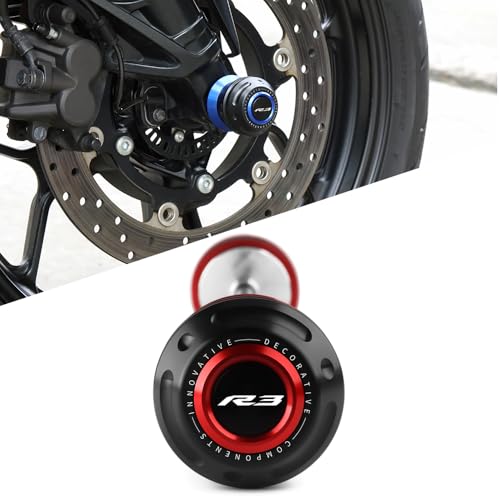 Motorcycle Front Wheel Axle Fork Slider Crash Protector Compatible With Y.amaha YZF R3 2020 2021 2022 2023 2024 2025 | YZF-R3 YZFR3 Accessories (red) - color: red
