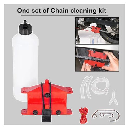 Motorcycle Chain Cleaning Machine Kit Brush Gear Cleaner Tool Compatible With Motorbike Chains Lube Device Lubricating Accessory(Black) - color: Black