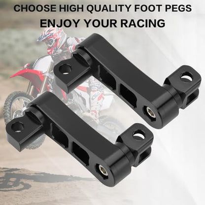 Highway Footpegs Adjustable Passenger Foot Pegs 2 1/4" Extension Brackets FootPeg Conpatible for Harley Dyna Sportster Softail Touring with Support Foot Pegs (Black) - color: Black