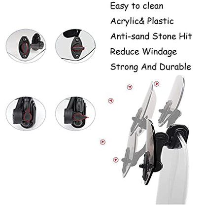 Universal Motorcycle Windshield Extension Windscreen Spoiler Clamps for Kawasaki Yamaha Harley Suzuki Buell Ducati Aprilia(210mm Transparent) - color: 210mm transparent
