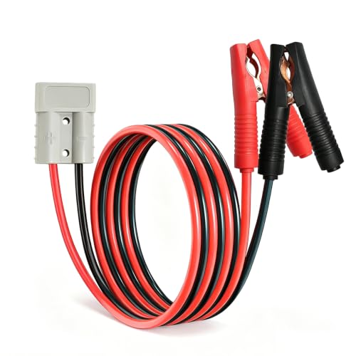 50A Anderson Connector to Alligator Clip 600V Quick Connector Plug Battery Clip 10AWG Battery Alligator Clip with Cable for Trucks,Automobiles,forklifts - size: Anderson-Clip 1m(Pure Copper Wire)