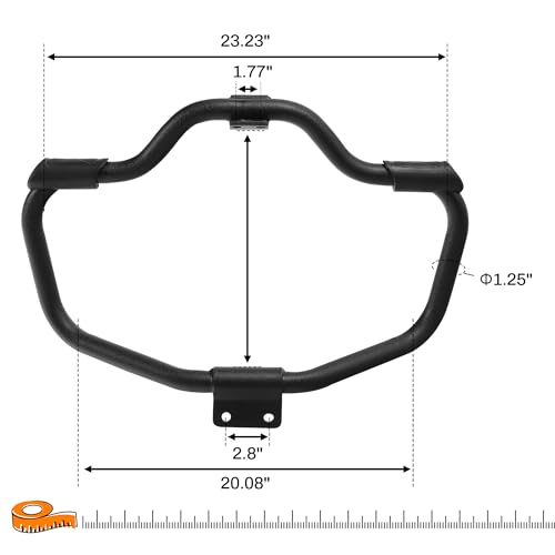 SLMOTO 1 1/4" Highway Engine Guard Crash Bar Mustache Highway Engine Guard Crash Bar Fit for Harley Sportster XL883 1200 XL XR 2004-2021; Iron 883 72 Forty Eight 2009-2021 - color: Chrome