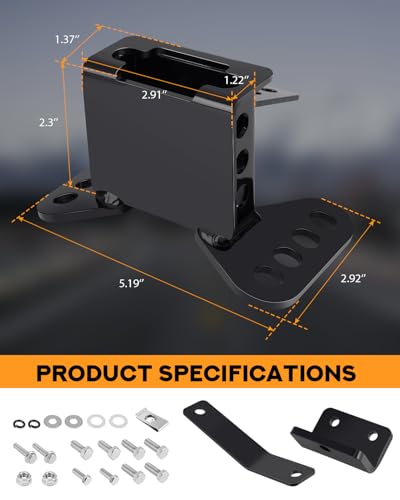 PBYMT Rider Driver Backrest Mounting Hardware Kit, Adjustable Driver Rider Backrest Bracket Fit for Harley Davidson Touring Street Glide Electra Glide Road Glide Road King CVO 1988-2024 (Black) - color: Black