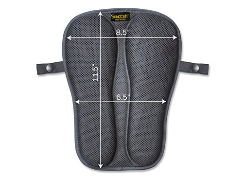 SKWOOSH Passenger Pillion IV Motorcycle Gel Rear Seat Pad with Breathable Cooling Mesh Fabric | Made in USA