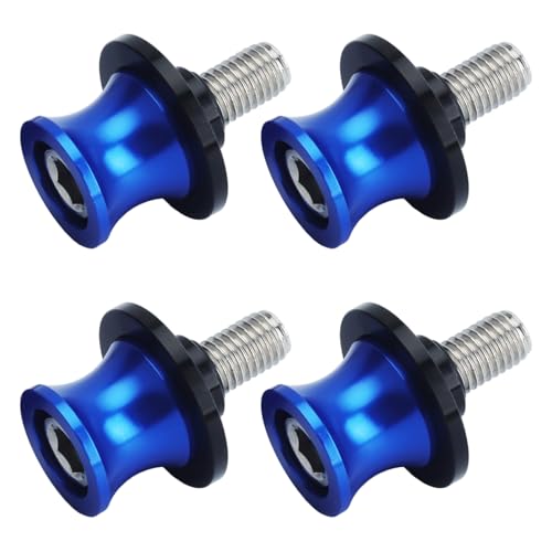 10mm M10x1.5 CNC Motorcycle Swingarm Spools Sliders - 4PCS Black Axle Protectors for Stands & Lifts - Fits Kawasaki Ninja 400/500/650, Honda CBR600RR, BMW S1000RR, Suzuki GSX-S(Blue) - color: Blue, size: 10mm M10x1.5