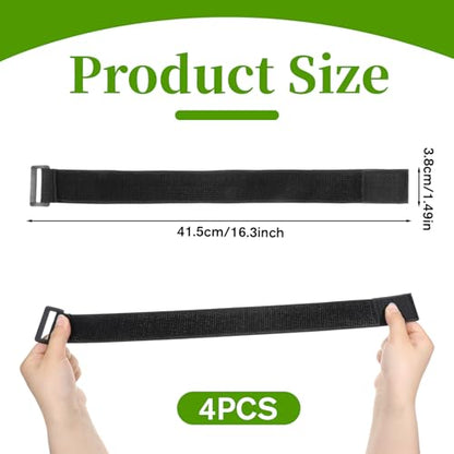 Giantree 4-Pack Boot Straps, Nylon Sports Straps, Adjustable Elastic Leg Strap, Adjustable Cycling Fishing Pants Safety Thigh Trouser Replacement Strap for Cycling, Fishing, Hiking, Wading