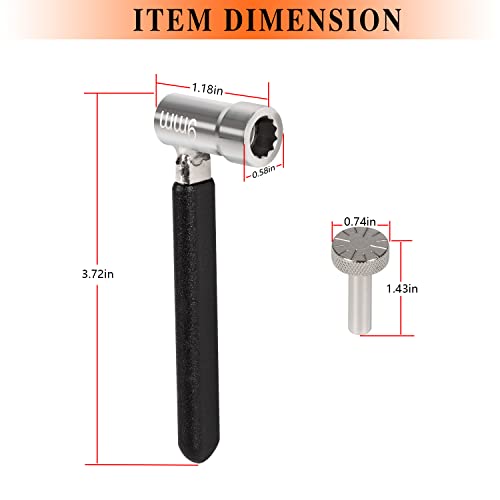 Valve Tappet Adjusting Wrench Tool Kit for Motorcycles ATVs & ATCs, Include 9mm Lock Nut Wrench with 3mm Tappet Adjuster