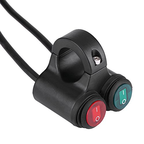 Motorcycle ON/Off Switch, 22mm Universal Motorcycle Handlebar Headlight Brake Fog Lights Horn Dual Control Button Switch (Model D) - size: Model D