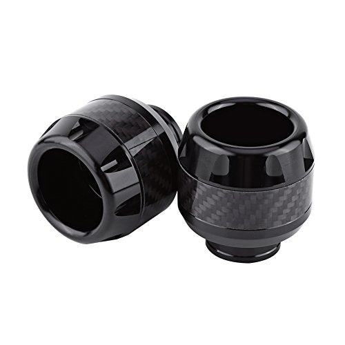 Motorcycle Frame Sliders, 1 Pair Carbon Fiber Crash Protection for Front Fork Guard Compatible with Universal Fitment (Black)