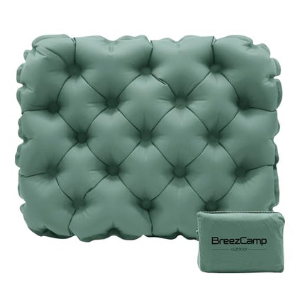 Inflatable Seat Cushion, Lightweight Stadium Seat Pad, Travel Air seat Cushion Anti-Slip for Airplane, Long Flights, Hiking, Climbing, Home and Camping, Compact Air Cushion - color: Olive Green
