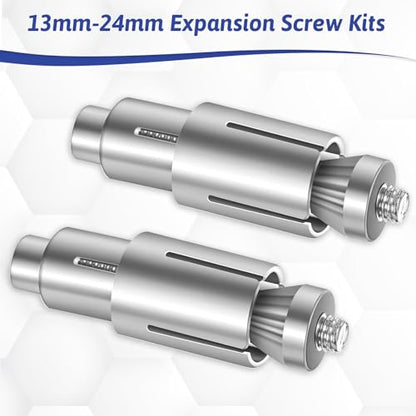 2 Pack Motorcycle Bar Ends Mounting Screw Set Universal 13mm-24mm Handlebar Expansion Screws for 7/8'' Handle Bar Grip End Caps Silder Handle Bars Plug Side Mirror Electric Dirt Bike Scooter Silver