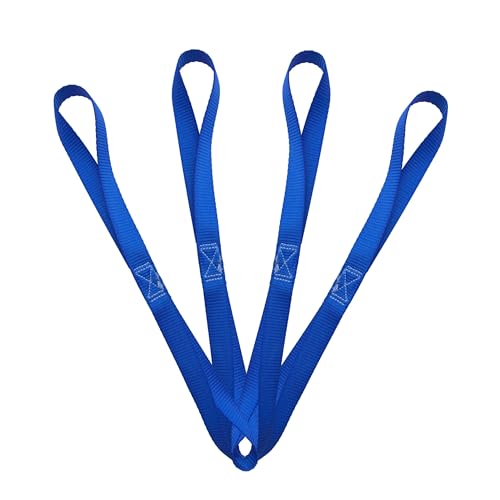 Mega Cargo Control 1" Blue Soft Tie Loops, 4 Pack UTV Offroad & Motorcycle Handlebar Tie Downs - 2400 LBS Break Strength - color: Blue (4 - Pack), size: Soft Tie Loops