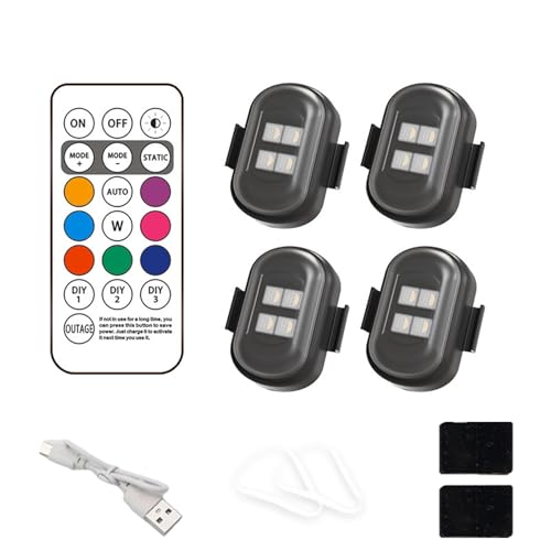 Motorcycle LED Safe Flashing Light Watertight ABS High for Day Night Anti Shock Bike Indication Light - color: C