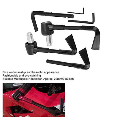 EVGATSAUTO Motorcycle Lever Guards, CNC Front Brake Lever Guard Motorbike Handgrip Guard Motorbike Protector Handlebar(Black)