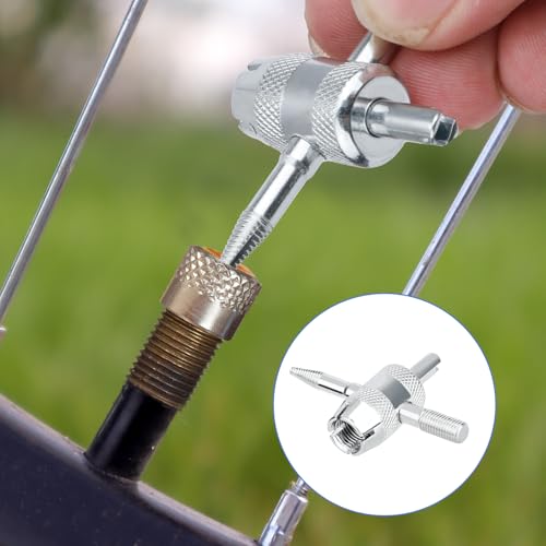 BOXOB 6pcs 4-Way Tyre Valve Stem Core Removal Tool, 4 in 1 Multifunctional Tire Valve Core Remover Tire Stem Puller for Bicycle Bike Automobile Car