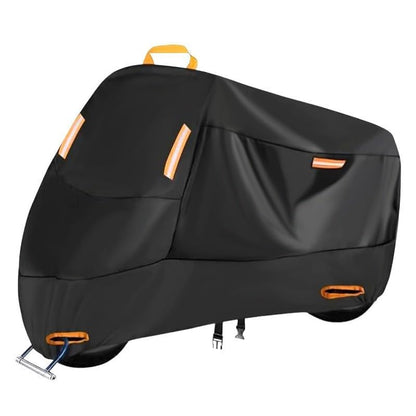 Motorcycle Cover for Yamaha Tracer 9 GT 2021-2023, All-Season Protection, Tear-Resistant & Scratch-Resistant, Reflective Trim, Lock-Holes for Added Security, Portable Storage Bag