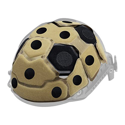 Tactical Helmet Pads - Universal Replacement Internal Memory Foam Pad Inserts for ACH, MICH, EXF Helmets - color: 4th-Khaki