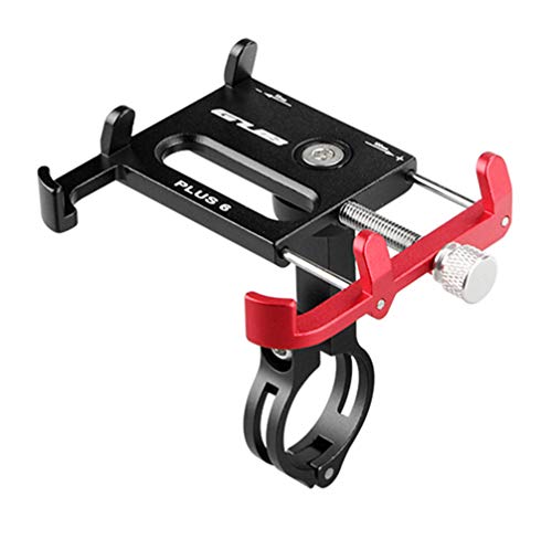 GUB Bicycle & Motorcycle Phone Mount - Aluminum Bike Phone Holder with 360°Rotation Adjustable Handlebar Phone Holder Compatible with iPhone Xs XR 8 Plus,Compatible with Samsung S9 (Plus 6 Black-RED) - color: blackred