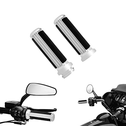 1" Electronic Throttle Defiance Handlebar Grips 25mm Hand Grips Fit for Harley Touring Street Glide Road King Road Glide Electra Glide - color: #1 Chrome