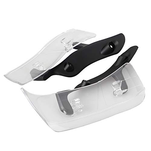 Clear Adjustable Side Wing Windshield Air Deflectors for Harley Road Glide 2015-2023 - color: Clear