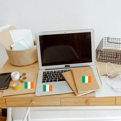 4 PCS Flag Stickers - Ireland Flag Stickers Decals for Cup Computer Laptop Car Bumper Window Helmet Musical Instrument with Smooth Surface - size: Ireland
