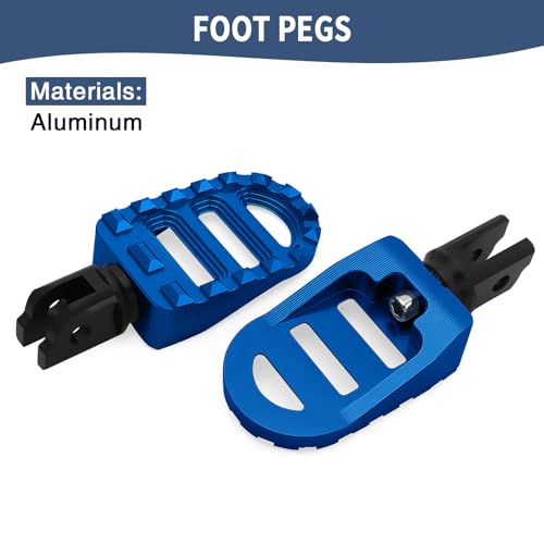 Motorcycle Foot Pegs MX Front Pegs Footrest Fit for Harley 2018-later Softail Low Rider S Breakout FXLRS Fat Bob 114 Street Bob FXBB Fat Boy Sport Glide FLSB (Blue) - color: Blue