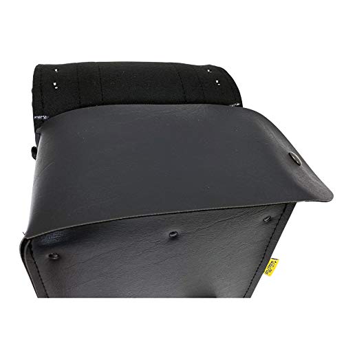 Dowco Willie & Max 58431-00 Warrior Series: Synthetic Leather Motorcycle Sissy Bar Bag, Black, Universal Fit, 6 Liter Capacity - style: Warrior Series