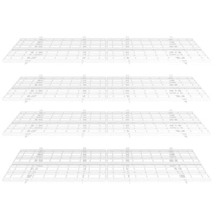 FLEXIMOUNTS 4-Pack 24-inch-by-72-inch Wall Shelf Garage Storage Rack Wall Mounted Floating Shelves 2x6 ft,White, Classic Series - color: White, size: 4 pack-2x6 ft