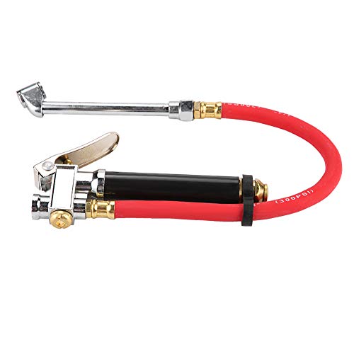 Tire Inflator, Handheld Car Pressure Filler with Dual Chuck Gauge for Vehicles, Portable Tire Hose Tool