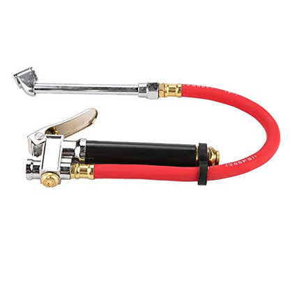 Tire Inflator, Handheld Car Pressure Filler with Dual Chuck Gauge for Vehicles, Portable Tire Hose Tool