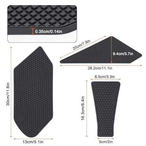 Fuel Tank Pads for Ninja 500 Z500 Ninja 400 with Strong Adhesive - Motorcycle Anti-Slip Fuel Tank Pad Tank Protectors for Ninja 500 Ninja 500 SE Z500 Ninja 400 Z400 2018-2025