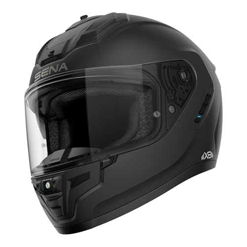 Sena Phantom XB Full Face Smart Motorcycle Helmet with Integrated Communication System Featuring Extreme Bass - color: Matte Black