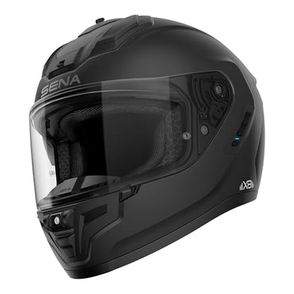 Sena Phantom XB Full Face Smart Motorcycle Helmet with Integrated Communication System Featuring Extreme Bass - color: Matte Black