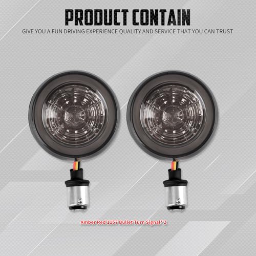 Motorcycle LED Turn Signals Bulbs Front 1157 Bullet Lights Fit for Harley Softail Dyna Sportster Touring CVO Electra Glide Classic Street Glide Road Glide