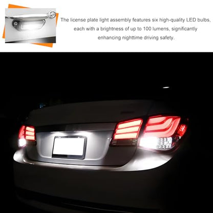 4 PCS LED License Plate Light, 12V-30V DC 6-SMD Super Bright Car License Plate Lamp, Waterproof Step Courtesy Dome Cargo Replacement Light for Car Truck SUV Van RV Trailer (Silver) - color: Silver, 4 PCS