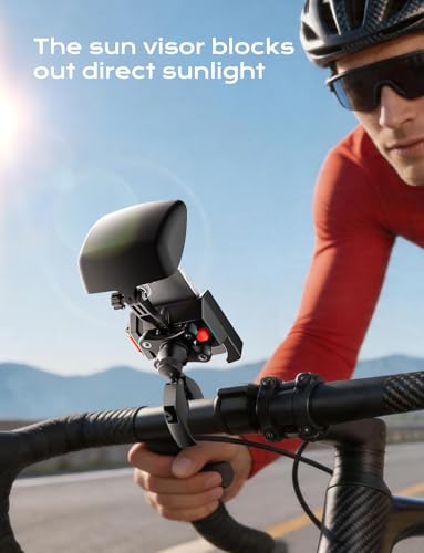 Motorcycle Phone Mount,[1s Auto Lock & Vibration Dampener]Anti-Shake Handlebar Cell Phone Clamp,360° Rotation Bike Phone Holder for iPhone 17 16 Pro Max, Samsung Galaxy S25 Ultra, 4.7-7.2" Smartphones